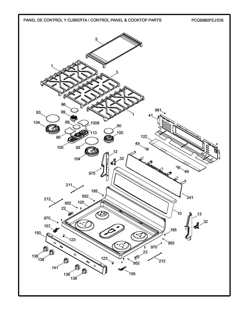 Ens. Panel Y Vidrio WS01L17031