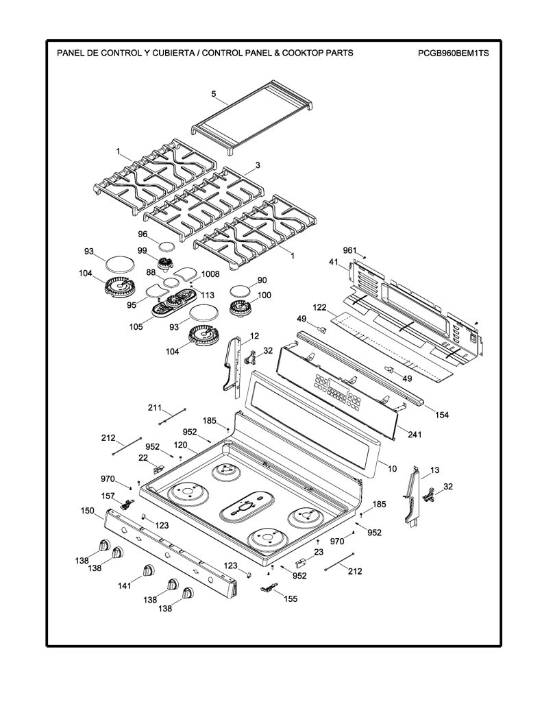 Ens. Panel y Vidrio WS01L16467