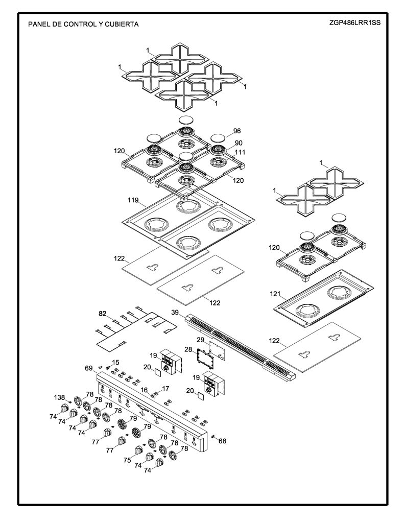 Panel de Control y Riel WS01L05032