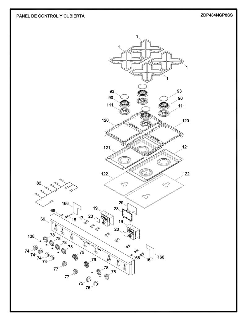Panel de Control y Riel WS01L05034