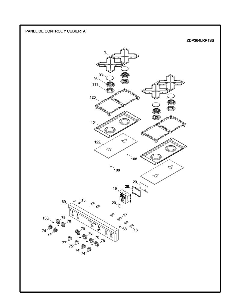 Panel de Control y Riel WS01L05020