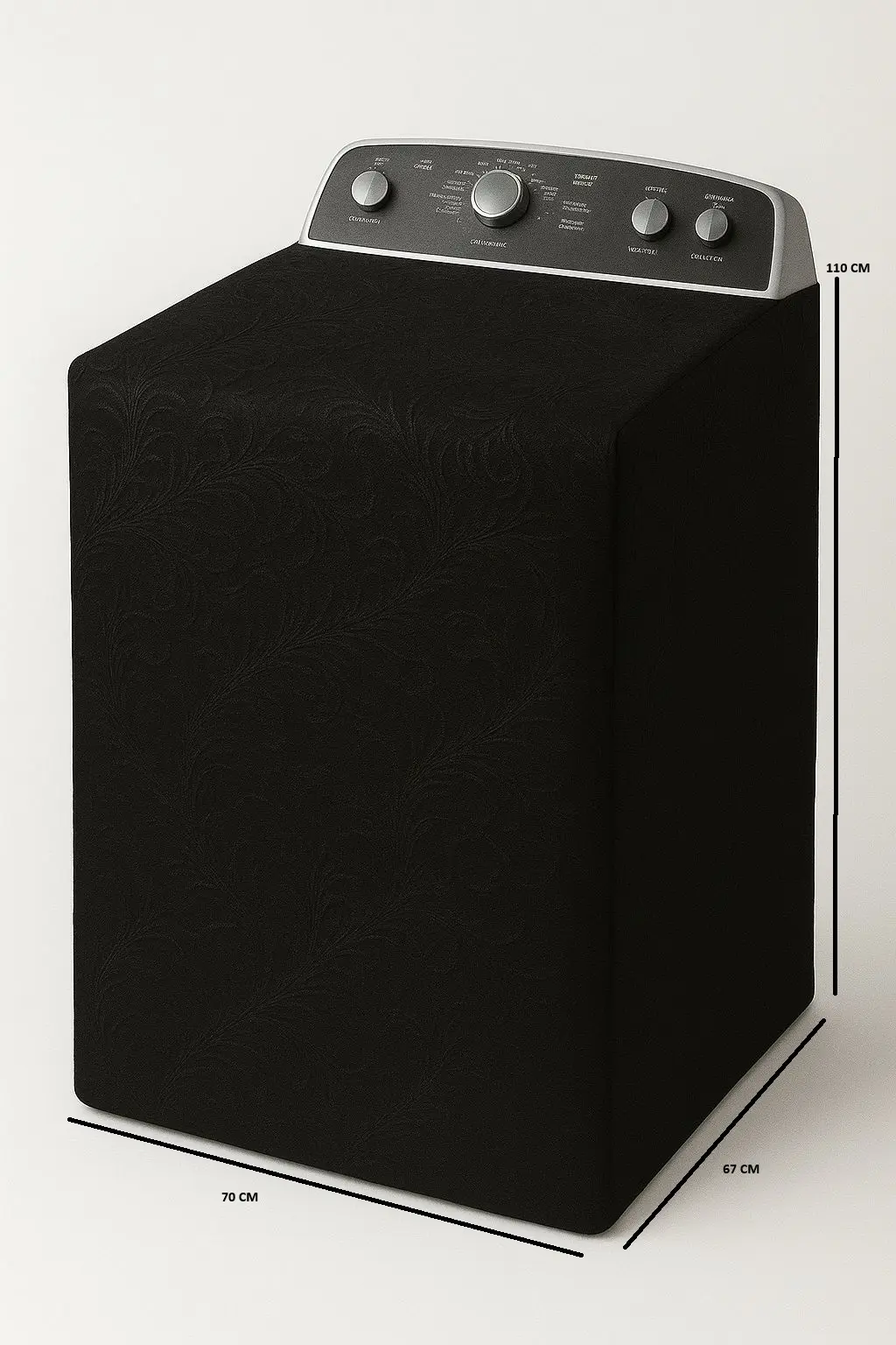 Cubierta Lavadora Negra 110x70x67cm - Whirlpool CKD90503