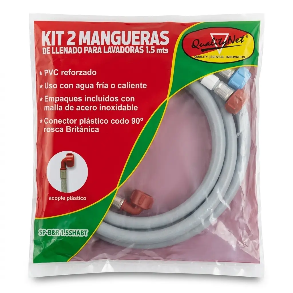 Set de mangueras de entrada para lavadora Sparsnet con rosca roja y azul de 1.50M CKD91363