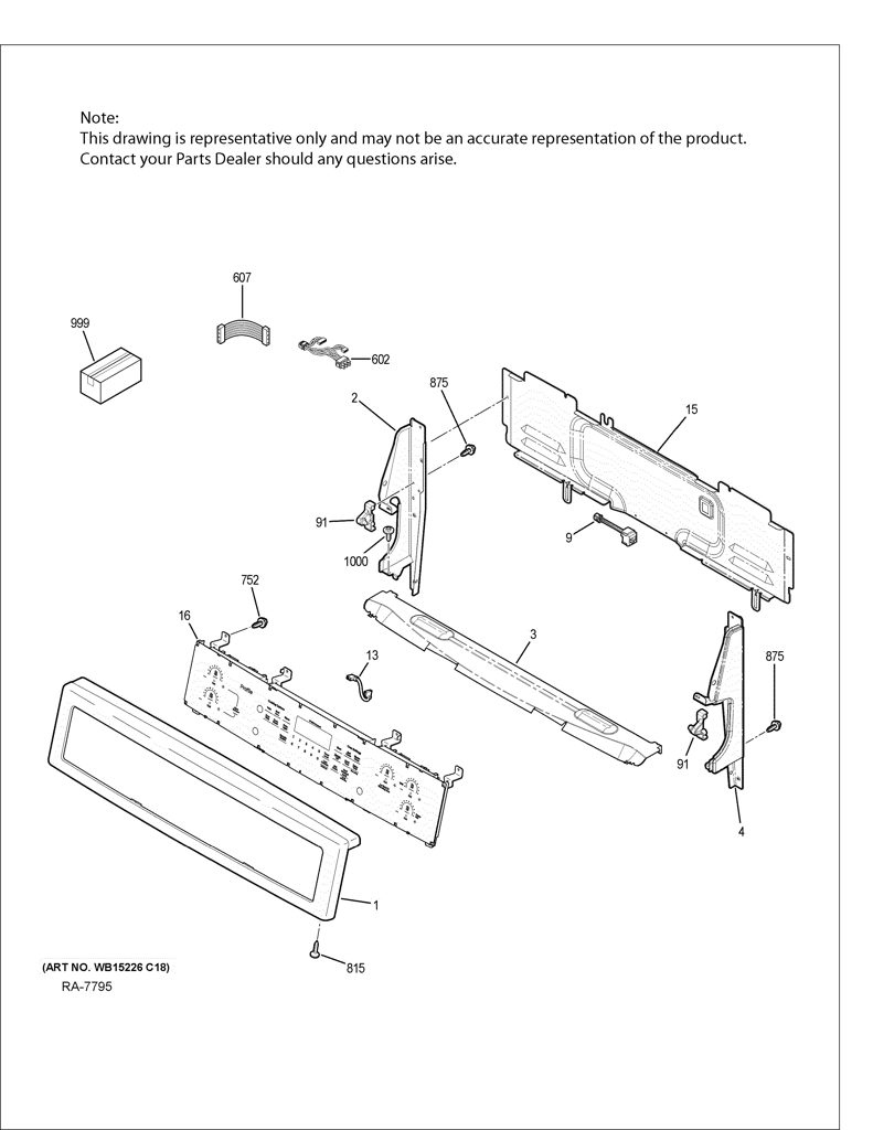 Ribete lateral vertical GE Estufa 164D6882P001 CKD20574 CKD2057