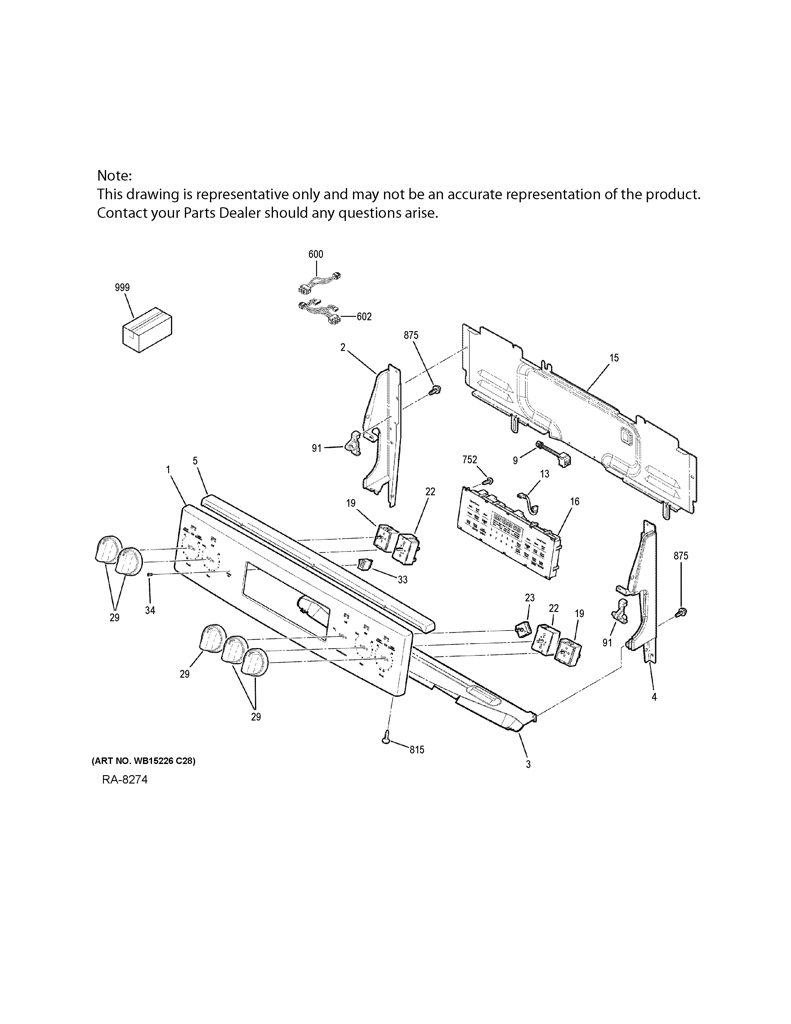 Ensamblaje de Puerta Exterior Superior GE para Estufa 301D1518G001 CKD20942 CKD2094