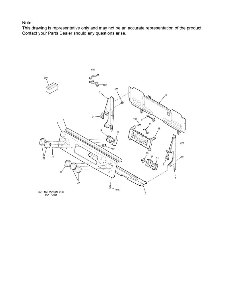 TCO de estufa GE WB24T10105 CKD21015 CKD2101