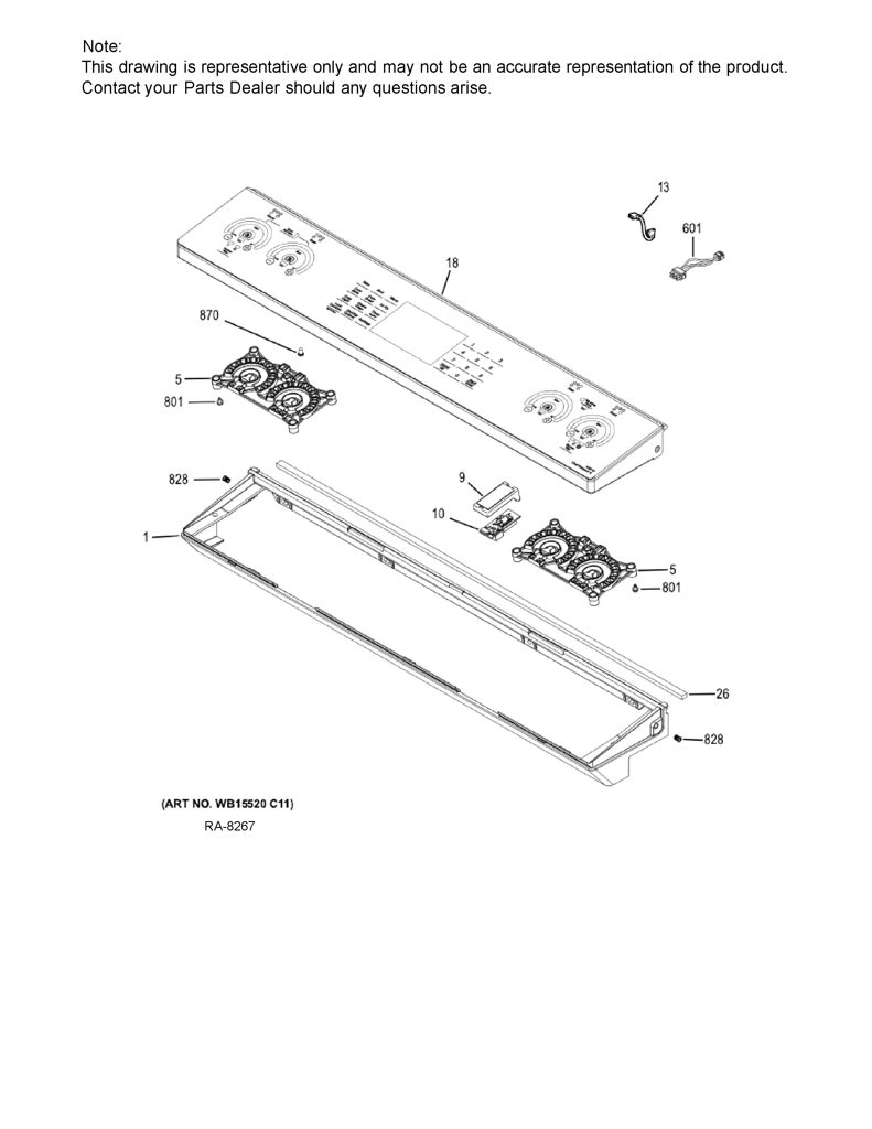 Puerta exterior de acero inoxidable para estufa GE WB56X43417 CKD21058 CKD2105