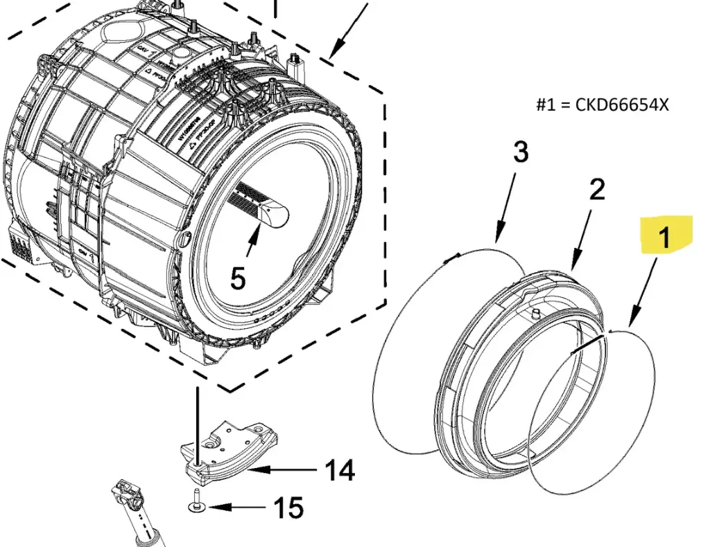 Abrazadera Lavadora Frontal Maytag W11266654  