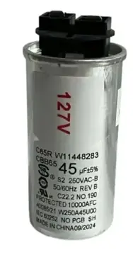 Capacitor lavadora Whirlpool 45 Uf MFD CKD448283