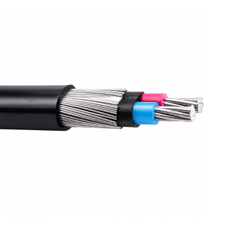 Cable de acometida de aluminio 2x6+6 monofásico