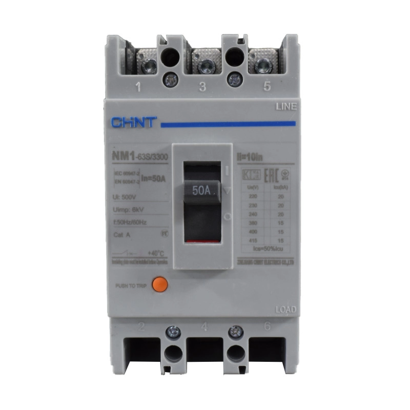 Breaker Industrial 3X50A 415V 15KA/415V CHINT