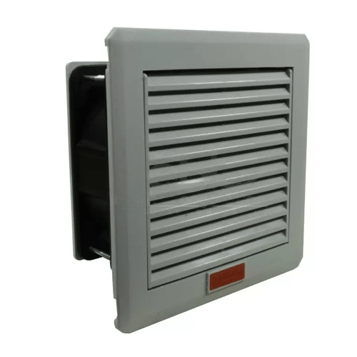 Ventilador con Filtro, 160X160X69Mm, Ip54, Temperatura -10 +70C,110Vac, 26W, Flujo 100M3/H Conexión por Terminal PLASTI