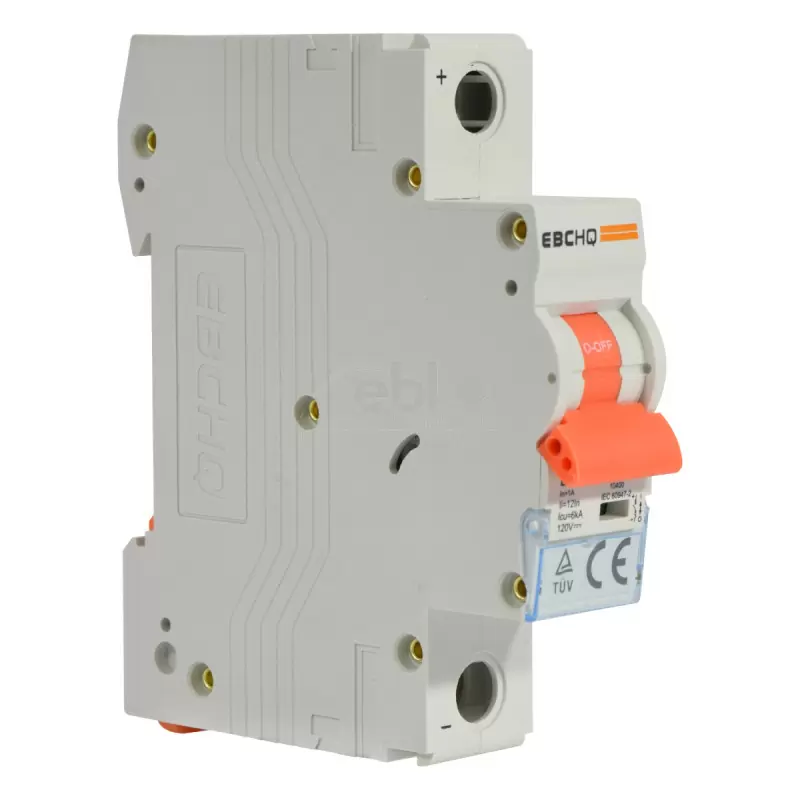 Breaker Montaje Riel 10A 6kA 1 Polos 200VDC EBCHQ