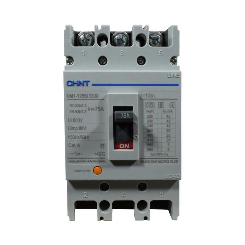 Breaker Industrial 3X75A 25KA/415V CHINT