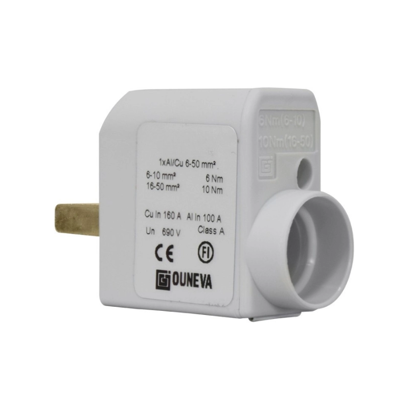 Conector para Dispositivo con Puerto de Medida 1Xal/Cu 6-50Mm2 In 160A(Cu)/100A(Al), un 690V OUNEVA