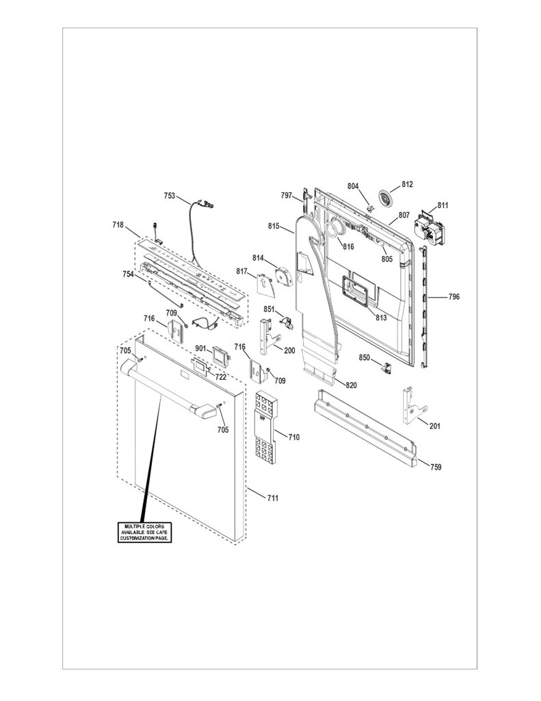 Soporte de rejilla para lavavajillas GE WD30X24457 CKD21540 CKD2154