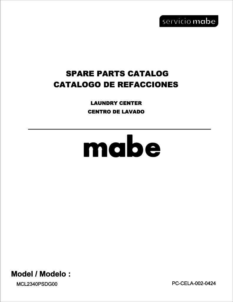 Conducto colector para lavadora Mabe 189D7071G001 CKD21894 CKD2189