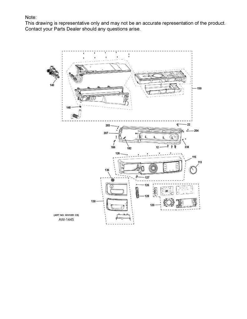 Empaque para Lavadora GE 0020301320 CKD22628 CKD2262