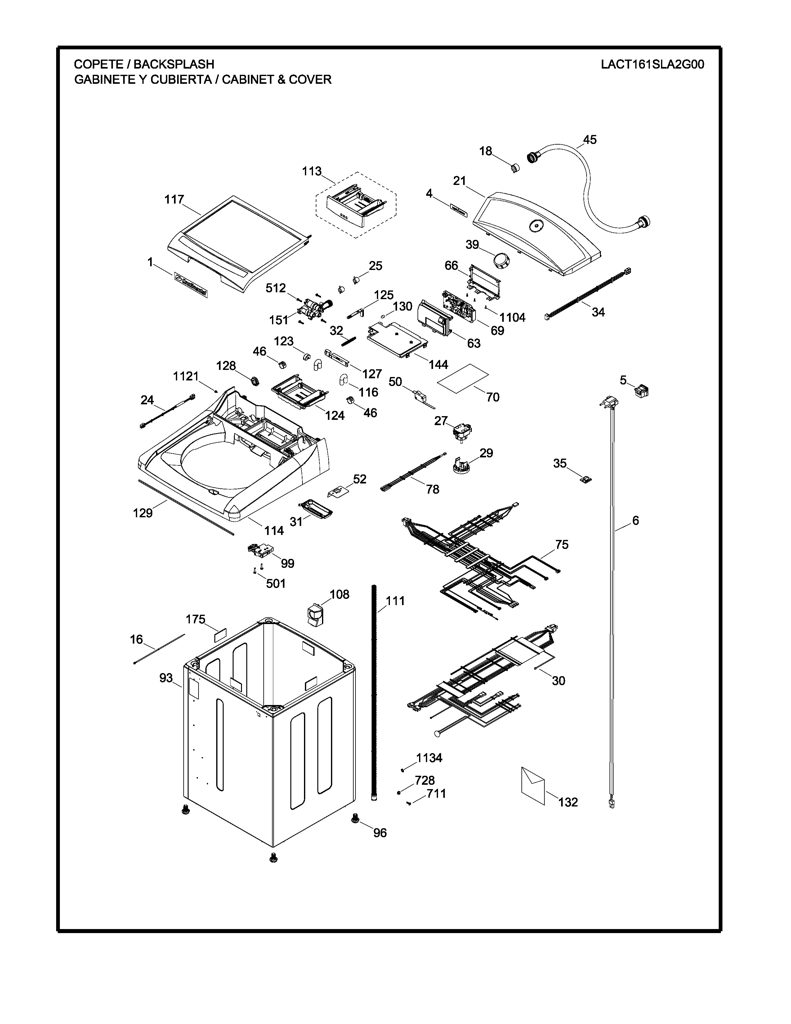 Clip para cable para lavadora Mabe 277B1258P001 CKD23360 CKD2336