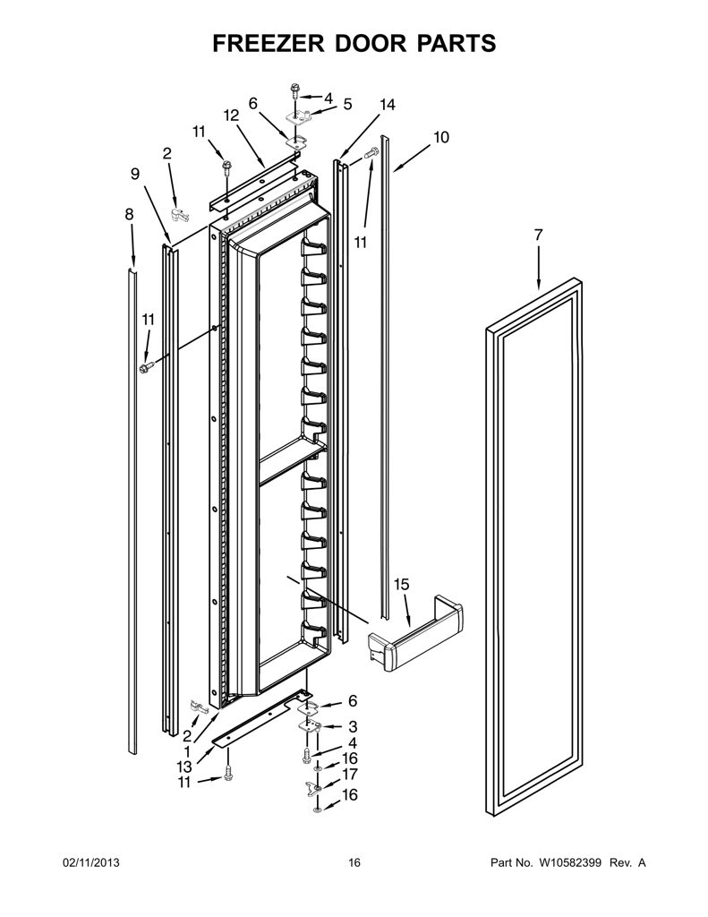 Burlete magnético para puerta de congelador 2222814 CKD1575406