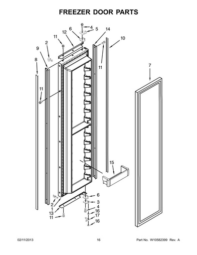 Burlete magnético para puerta de congelador 2222814 CKD1575406