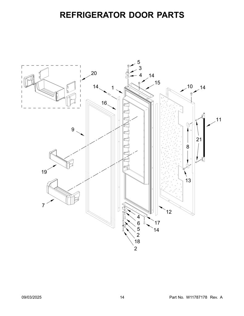 Conjunto de bisagra de puerta (superior) 2266854 CKD1575896