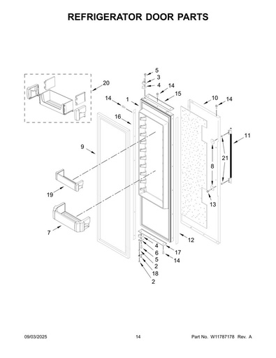 Conjunto de bisagra de puerta (superior) 2266854 CKD1575896