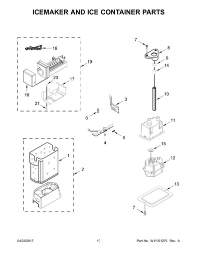 Soporte para fabricador de hielo 2300167 CKD1575970
