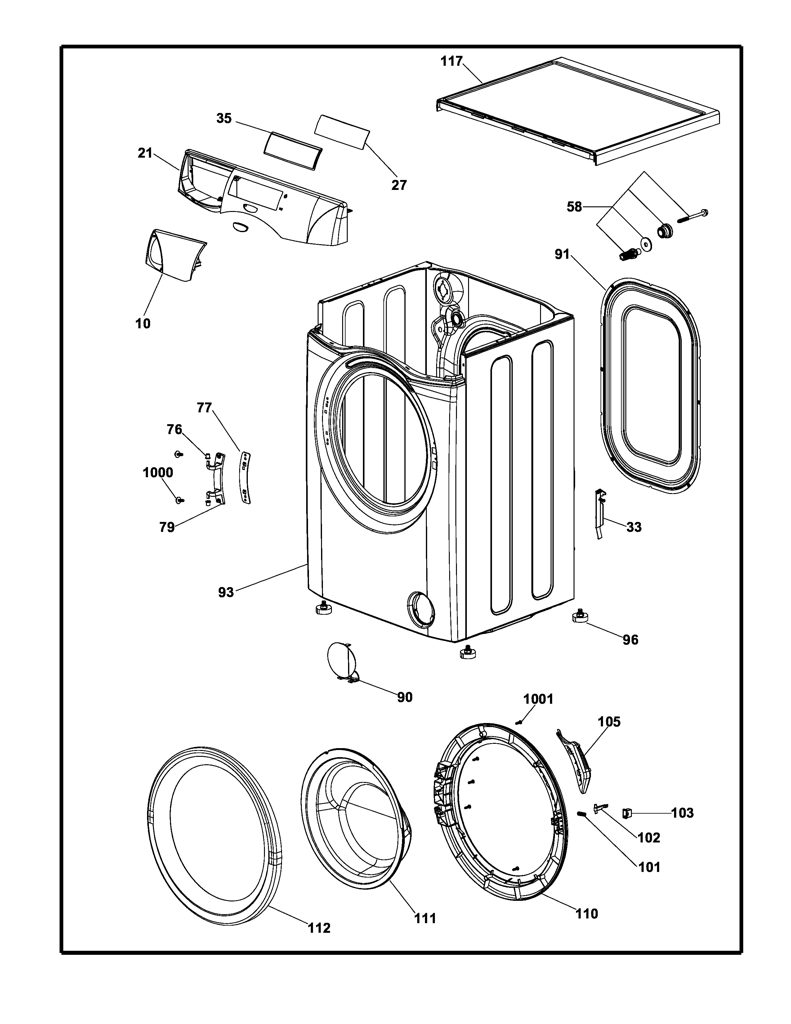 Colector J3C D14 para lavadora Mabe 709802482 CKD23740 CKD2374
