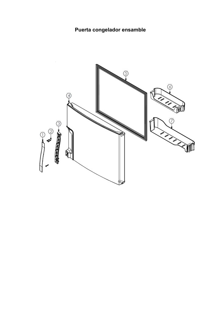 Puerta superior de congelador 8024029 CKD1578084