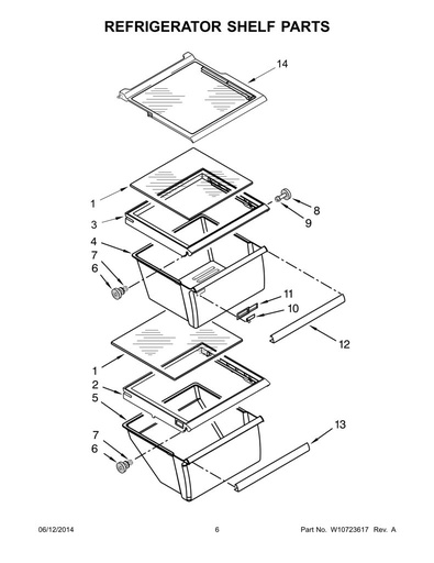Ensamblaje de soporte de parrilla W10173127 CKD1580399