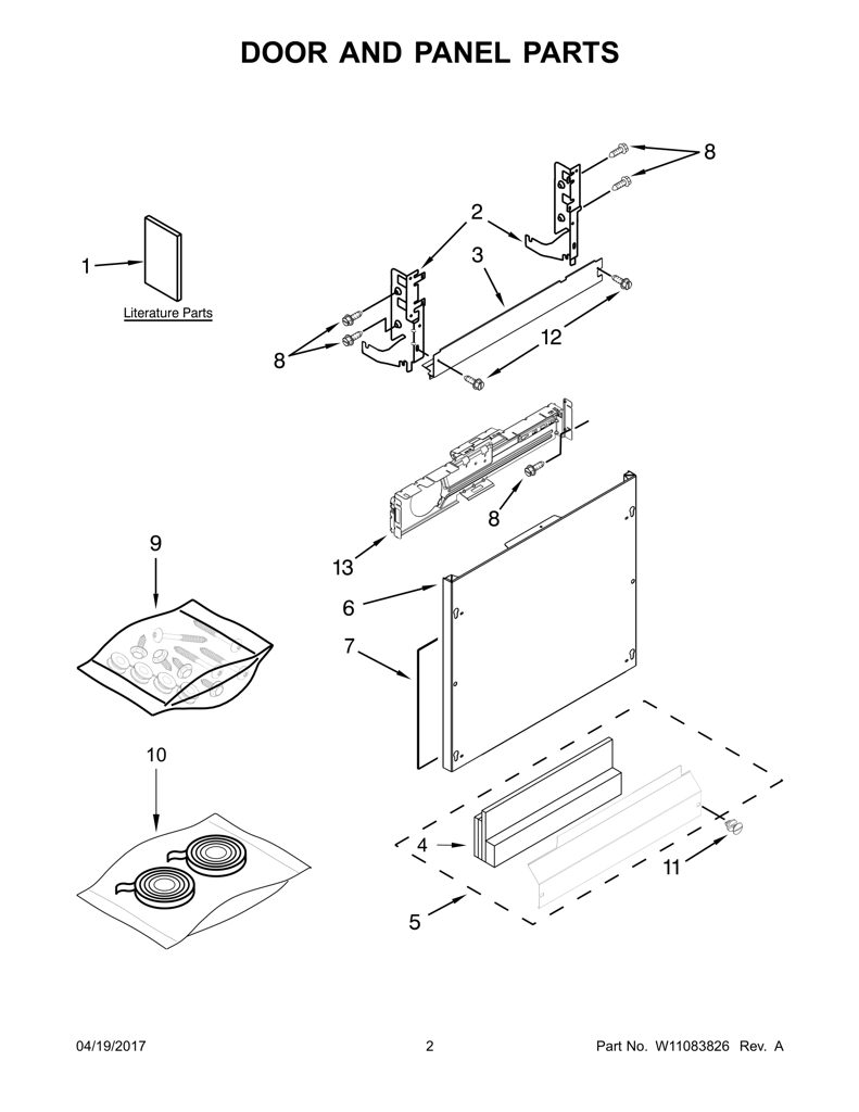 Aislamiento de panel frontal W10234565 CKD1581028