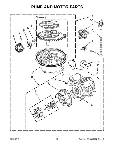 Conjunto motor W10239404 CKD1581076