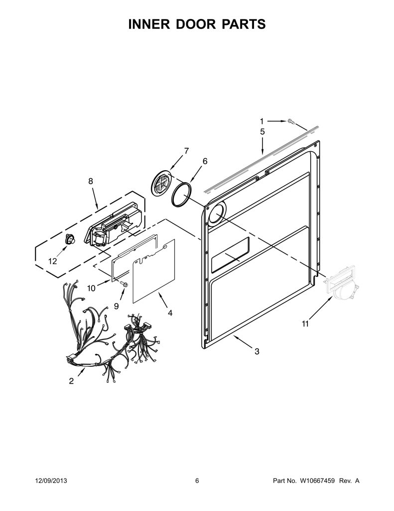 Conjunto puerta interior W10274924 CKD1581494