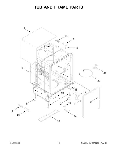Soporte inferior W10304230 CKD1581878