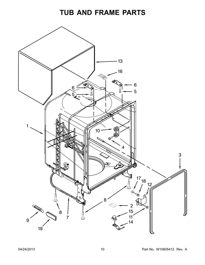 Soporte inferior W10304231 CKD1581879