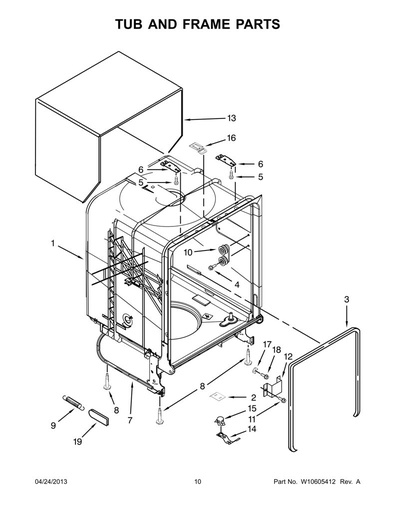 Soporte inferior W10304231 CKD1581879