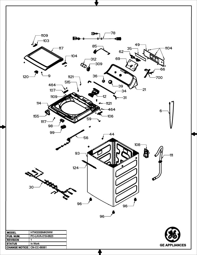 Conjunto Selector para Lavadora Mabe 290D2301G001 CKD24650 CKD2465