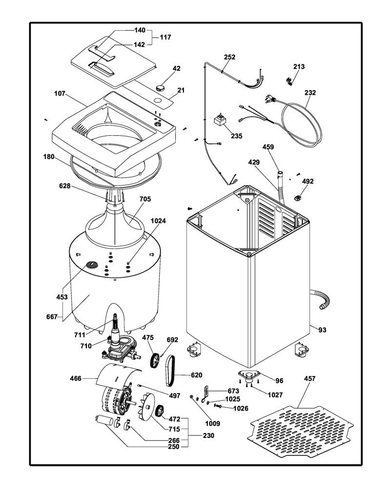 Cono Blanco para Mabe Lavadora 700906200 CKD25164 CKD2516