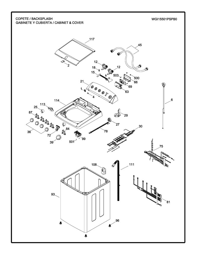 Tapa Logo Capacidad para GE Lavadora - Pieza Genuina 277B1106P001 CKD25245 CKD2524