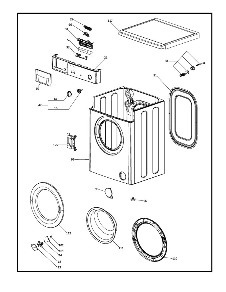 Tapa Colector para Mabe Lavadora 701026201 CKD25508 CKD2550