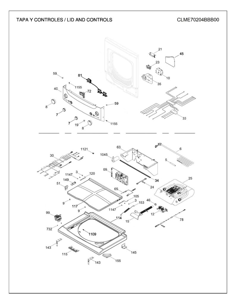 Cable de alimentación para lavadora Mabe 248C1014G003 CKD25591 CKD2559