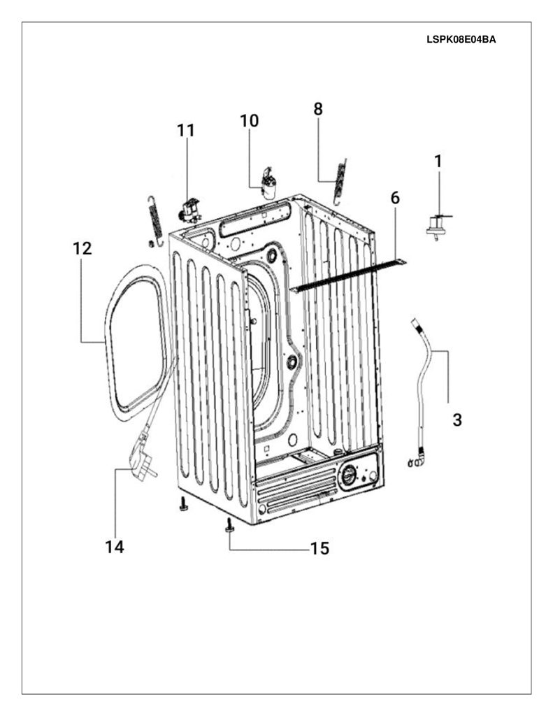 Refuerzo Superior para Lavadora Mabe - Pieza Original 810572 CKD25597 CKD2559