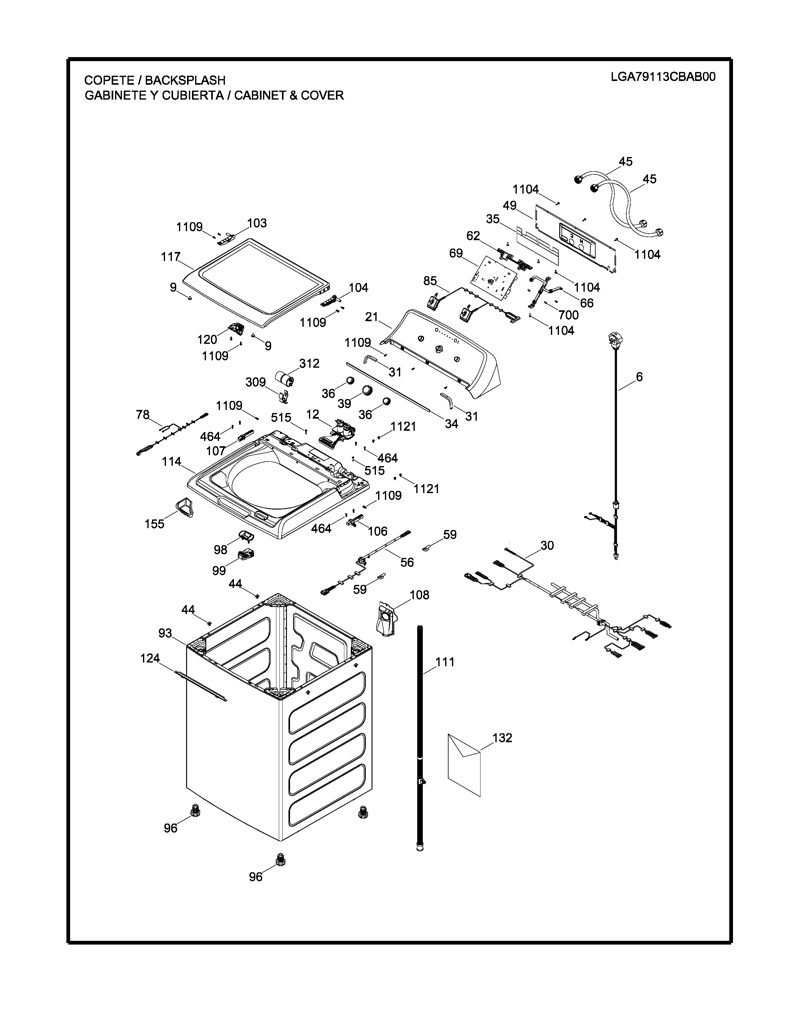 Placa de control para lavadora GE - Pieza genuina EMX1740P018R001 CKD25656 CKD2565