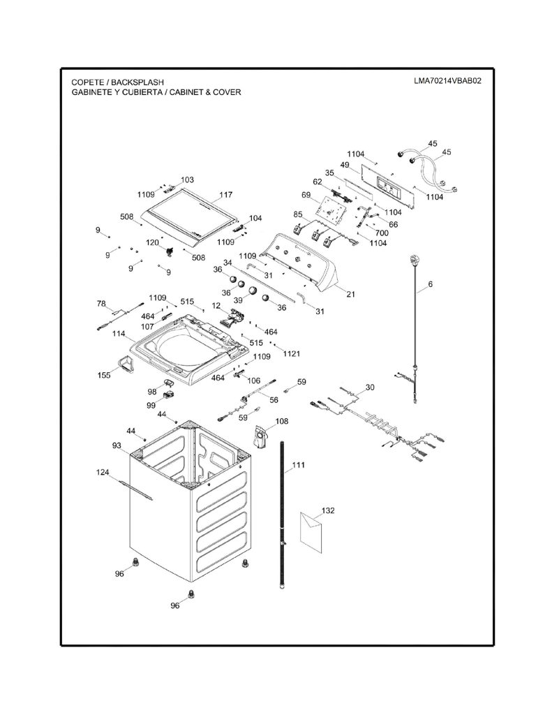 Placa de control para lavadora Mabe EMX1740P019R002 CKD25882 CKD2588