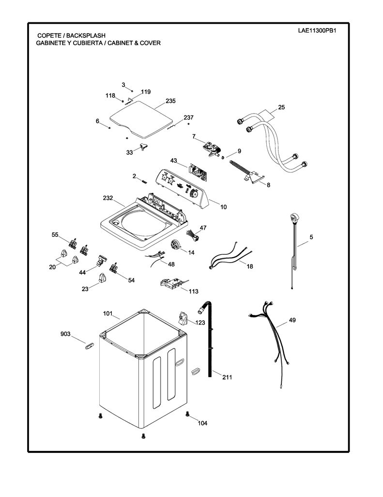 Placa de control de perilla Mabe WW01F00047 para lavadora 189D2754G014 CKD26004 CKD2600