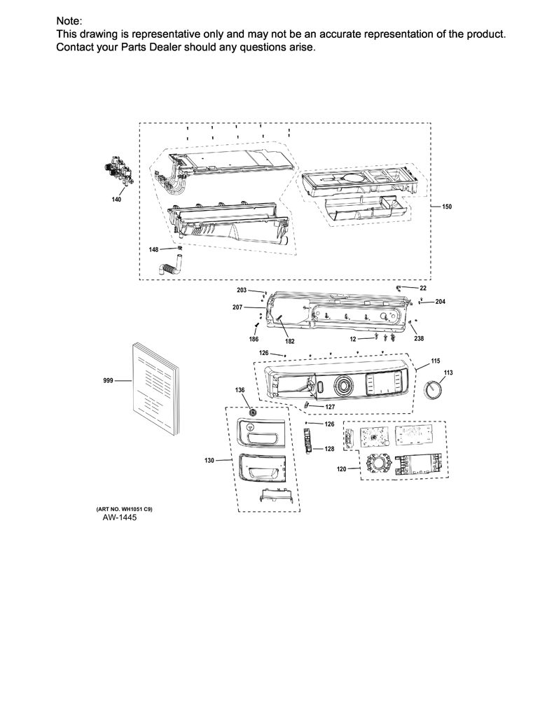 Placa de Interfaz de Usuario GE para Lavadora 308D1567G017 CKD26289 CKD2628