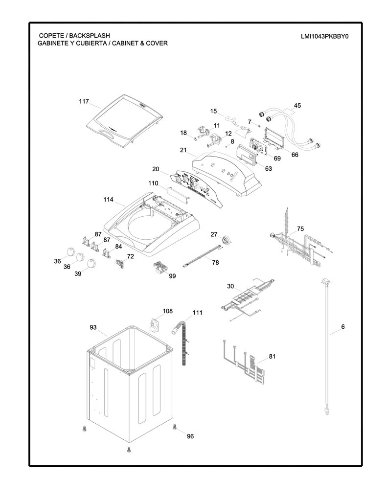 Tarjeta TNT Mabe para Lavadora (T21G06R07) CKD26297 CKD2629