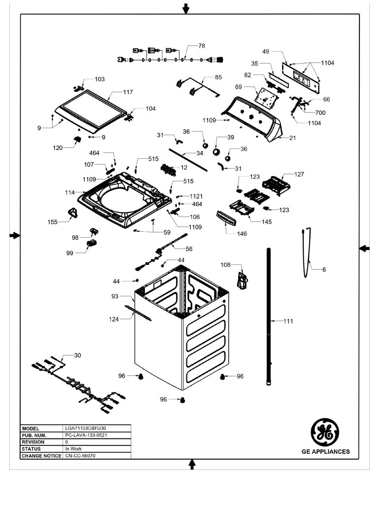 Arnés principal para lavadora Mabe 233D2748G002 CKD26454 CKD2645