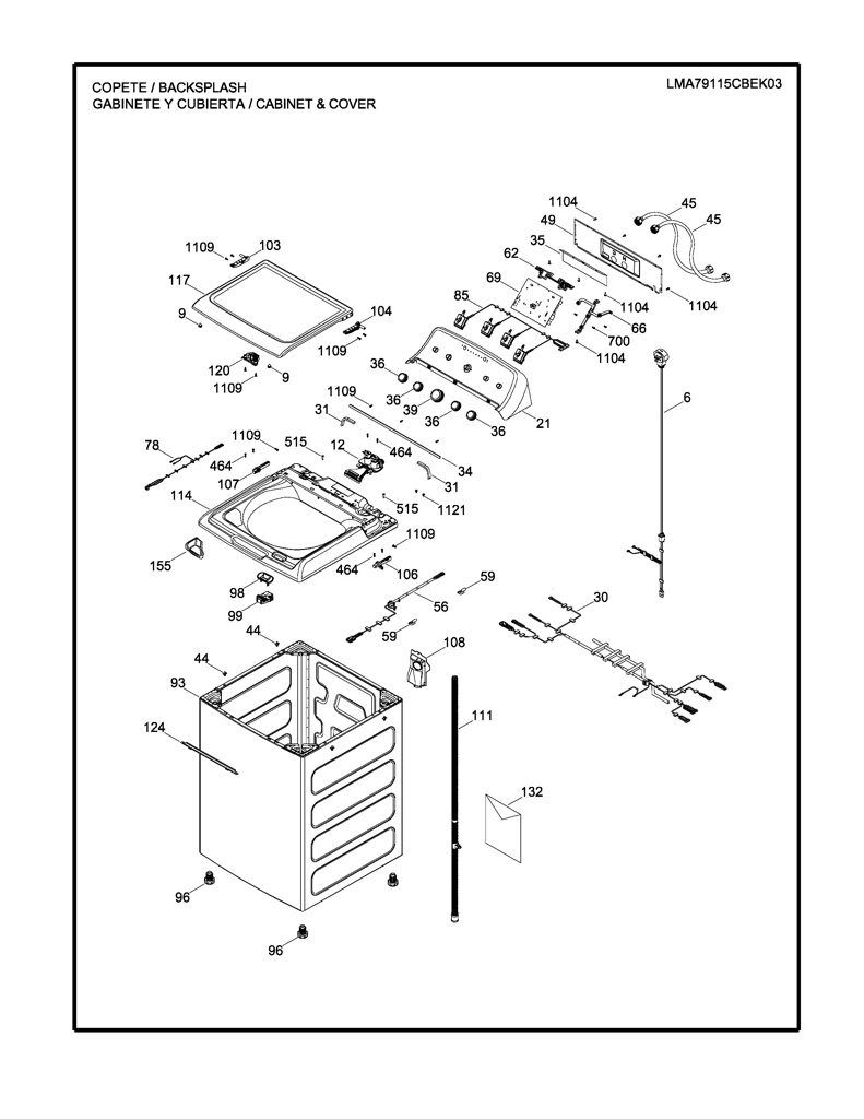 Tarjeta Y y Software para Lavadora Mabe EMX1740P017R002 CKD26508 CKD2650